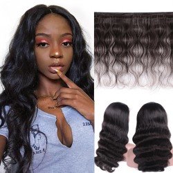 4x4 Lace Front Human Hair Wigs Natural Body Wave Pre Plucked Brazilian Remy Hair 4x4 Lace Front Wigs With Baby Hair