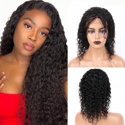 4X4 Lace Front Human Hair Wigs PrePlucked Deep Curly With Baby Hair Brazilian Human Hair Remy Hair Lace Front Wigs Full End