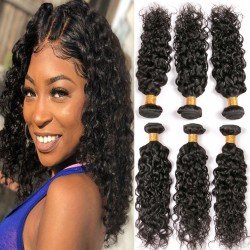 Brazilian Remy Hair Water Wave Nature Color 100% Human Hair Hair Extensions